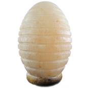 Lampe en véritable sel de l'Himalaya - Forme Oeuf Strié - 2-3 kg