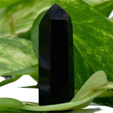 Obsidienne Noire - Pointe à Facettes - Qualité A - 70 à 100g