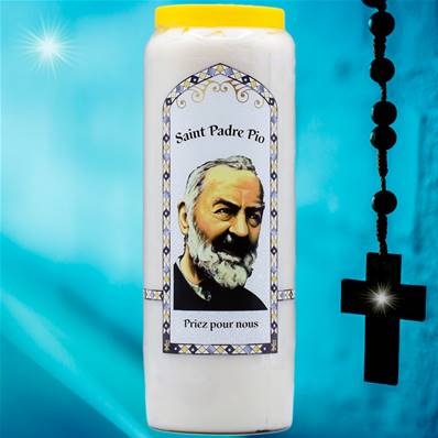 Neuvaine image - Saint Padre Pio - Cire Végétale